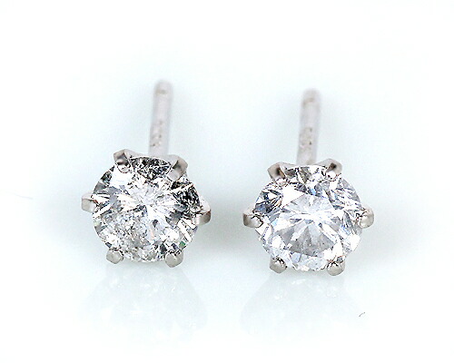 ピアス　ダイヤモンド　0.3ct　18金　ホワイトゴールド　K18　WG　一粒　1粒　ソリティア　6本爪　6爪　レディース　アクセサリー　ジュエリー　ギフト　140954　ダイヤの通販は