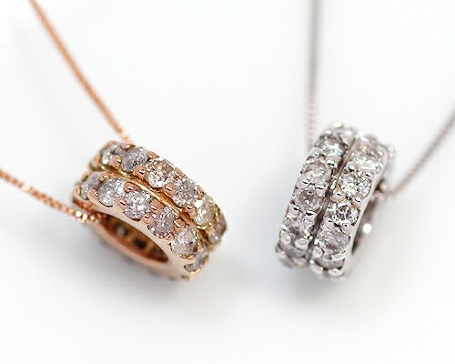 ペンダント　ネックレス　ダイヤモンド　ダイヤ　0.3ct　18金　ホワイトゴールド　ピンクゴールド　K18　WG　PG　台座　10金　K10　チェ