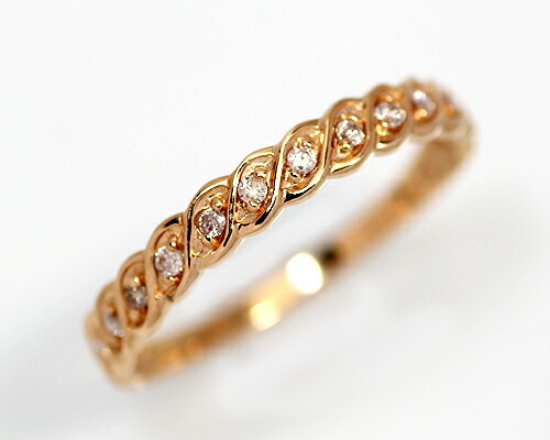 リング　ダイヤモンド　0.12ct　18金　K18　エタニティ　レディース　アクセサリー　ジュエリー　ギフト　232777　ダイヤ
