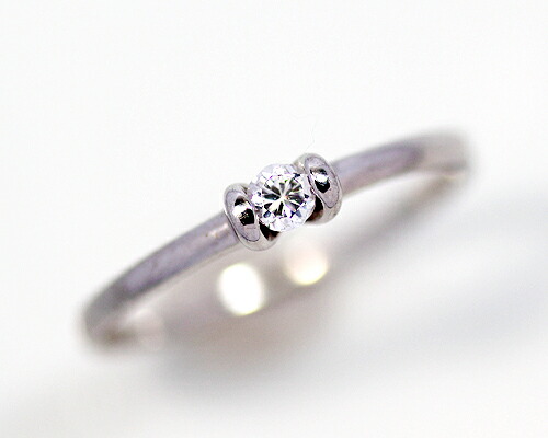 リング　ダイヤモンド　0.08ct　10金　ホワイトゴールド　K10　WG　レール　レディース　アクセサリー　ジュエリー　ギフト　81597　ダイヤ