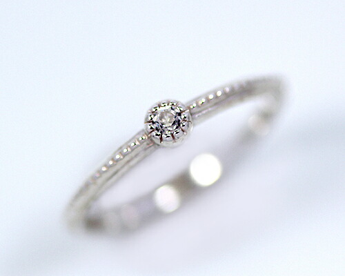 リング　ダイヤモンド　0.03ct　10金　ホワイトゴールド　K10　WG　華奢　レディース　アクセサリー　ジュエリー　ギフト　81916　ダイヤ