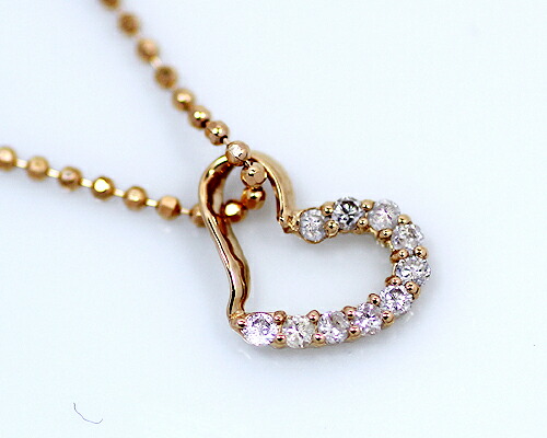 ペンダント　ネックレス　ダイヤモンド　0.1ct　18金　K18　台座　シルバー　チェーン　ハート　レディース　アクセサリー　ジュエリー　ギフト　oe5204　ダイヤ