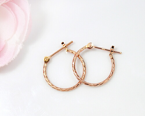 ピアス　地金　　10金　ホワイトゴールド　ピンクゴールド　K10　WG　PG　クロッシング　レディース　アクセサリー　ジュエリー　ギフト　M6166TP