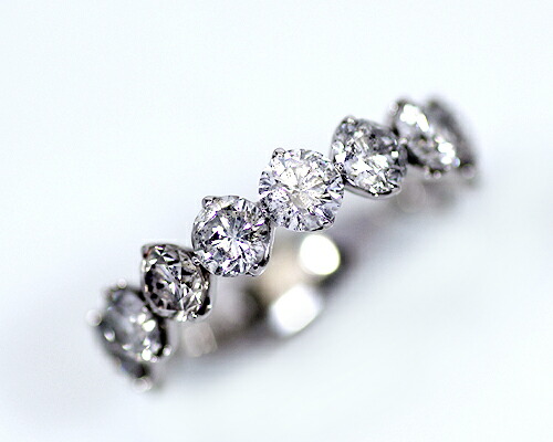リング ダイヤモンド 3ct プラチナ Pt エタニティ レディース 