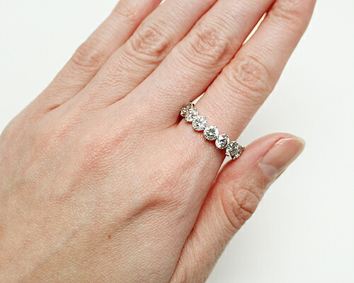 リング ダイヤモンド 3ct プラチナ Pt エタニティ レディース 