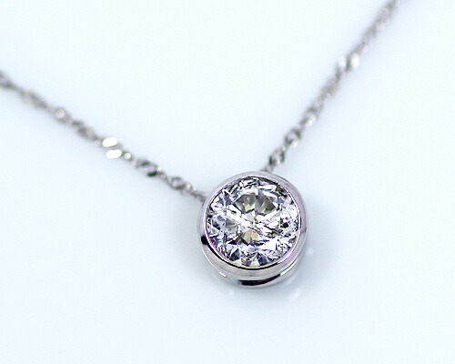 ペンダント　ネックレス　ダイヤモンド　0.3ct　プラチナ　Pt　一粒　1粒　ソリティア　ベゼル　覆輪　レディース　アクセサリー　ジュエリー　ギフト　288356　ダイヤの通販は