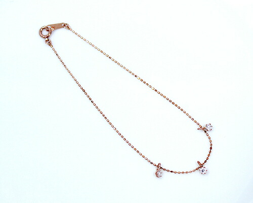 ブレスレット　ダイヤモンド　0.15ct　10金　ホワイトゴールド　ピンクゴールド　K10　WG　PG　チャーム　レディース　アクセサリー　ジュエリー　ギフト　286382　ダイヤ_1