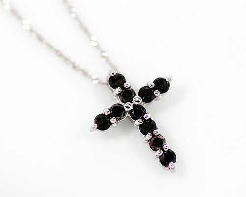 ペンダント ネックレス ブラック ダイヤモンド 0.3ct 18金