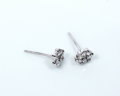 ダイヤ イヤリング ピアス ダイヤモンド レディース アンティーク ミル