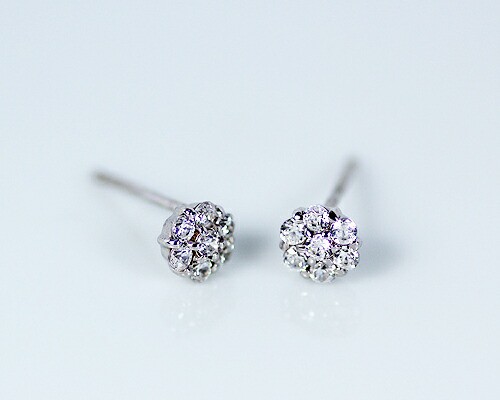 ピアス　ダイヤモンド　0.2ct　18金　ホワイトゴールド　ピンクゴールド　K18　WG　PG　フラワー　花　レディース　アクセサリー　ジュエの通販は 27,800円