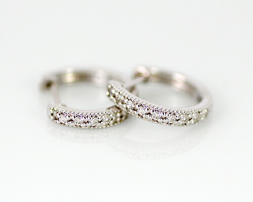 ピアス　ダイヤモンド　0.2ct　10金　ホワイトゴールド　K10　WG　クロッシング　レディース　アクセサリー　ジュエリー　ギフト　ダイヤ　52504W8