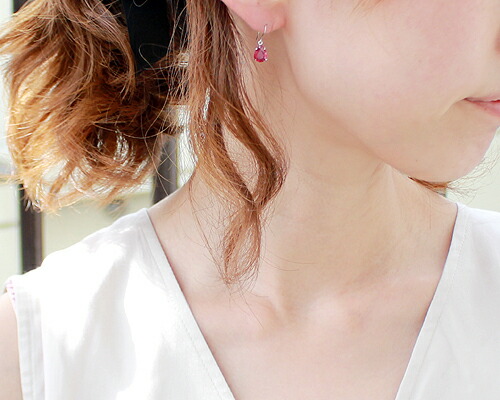 ピアス　ルビー　2ct　プラチナ　Pt　アメリカン　フック　ペアシェイプ　ティア　ドロップ　雫　しずく　レディース　アクセサリー　ジュエリー　ギフト　371026_2