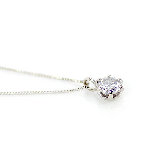 ペンダント ネックレス ダイヤモンド 0.2ct 10金 ホワイトゴールド K10 