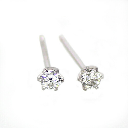 ピアス　ダイヤモンド　0.2ct　18金　ホワイトゴールド　K18　WG　一粒　1粒　ソリティア　6本爪　6爪　レディース　アクセサリー　ジュエリー　ギフト　ダイヤ　142831