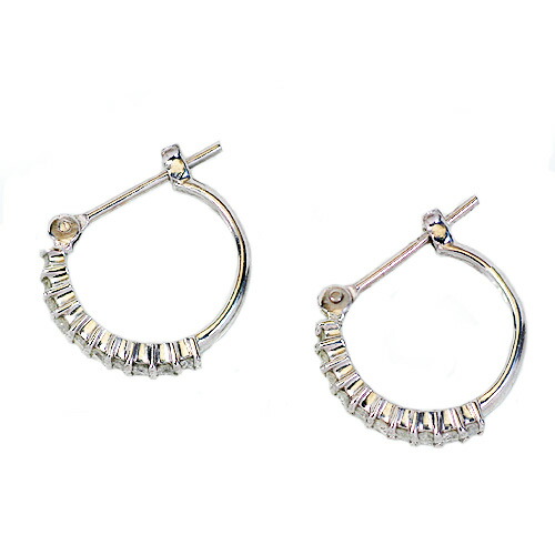 ピアス　イヤリング　ダイヤモンド　0.2ct　18金　ホワイトゴールド　ピンクゴールド　K18　WG　PG　エタニティ　クロッシング　レディース　アクセサリー　ジュエリー　ギフト　22456　ダイヤ_1