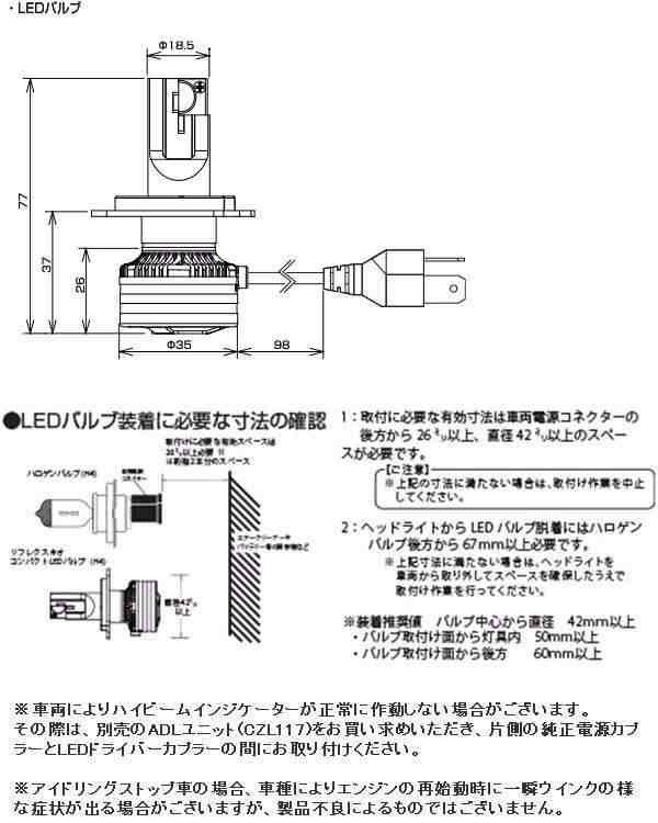 CATZ CLC25 リフレクス ネオ コンパクト LED ヘッドライト コンバージョンキット H4タイプ HI/LO切替 6000k【送料無料(沖縄・離の通販はau  PAY マーケット - ＫＣＭオンラインショップ | au PAY マーケット－通販サイト