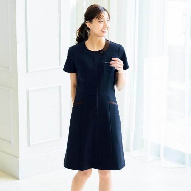 FOLK　フォーク　3026SC　nuovo　レディース　ワンピース　ブラック×バーガンディ　ヌーヴォ　お取り寄せ商品　女性用　事務服_11
