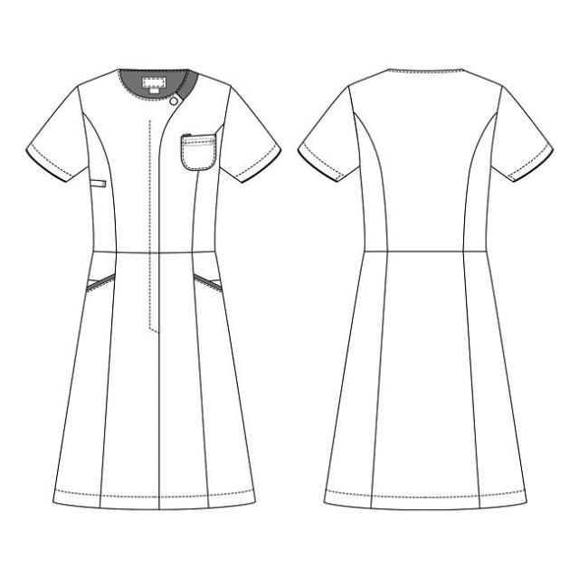 FOLK　フォーク　3026SC　nuovo　レディース　ワンピース　ブラック×バーガンディ　ヌーヴォ　お取り寄せ商品　女性用　事務服_8