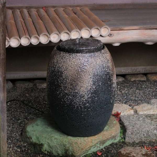 水琴窟　信楽焼 送料無料】信楽焼 琴音 B-3 青古信楽 水琴窟【メーカー直送】【代引き