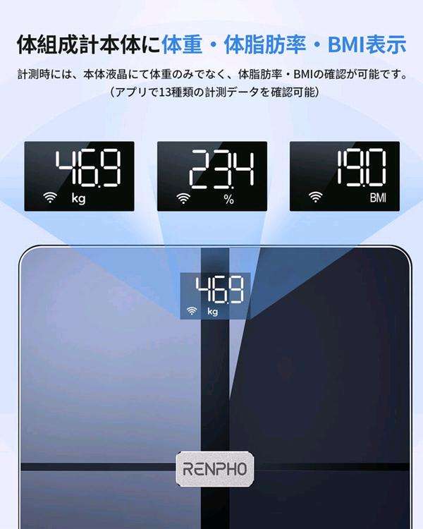 RENPHO JAPAN ES-WBE28 体組成計 プレミアム Wi-Fi & Bluetooth