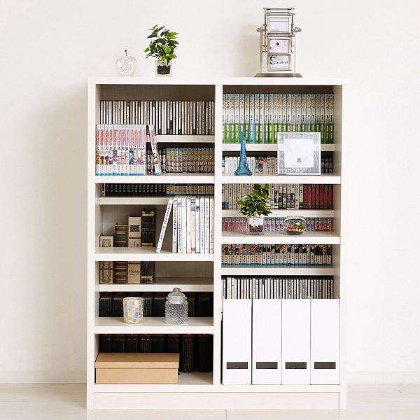 クロシオ　40239　国産　ダブル棚板　本棚　W90　ブラウン【送料無料(北海道・沖縄・離島を除く)】【組立品】【メーカー直送】【同梱／代引不可】本棚　書棚　書庫　ブック　シェルフの通販は