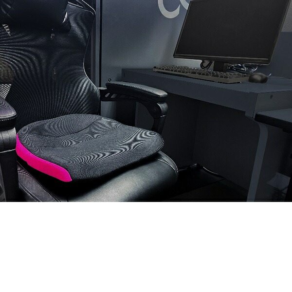 K-SPE-520 e-スポッとクッション ブラック ゲーミングチェア用【送料無料(北海道・沖縄・離島を除く)】【メーカー直送】【同梱／代引不可】【丸菱工業　スポットクッション　骨盤サポートクッション　正しい姿勢　猫背対策】_2