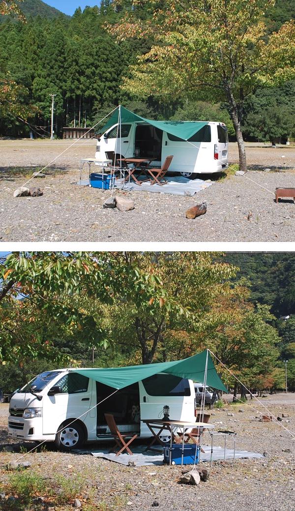 CSP-3.0 カーサイドペンタゴン カーサイドタープ 3Mタイプ グリーン