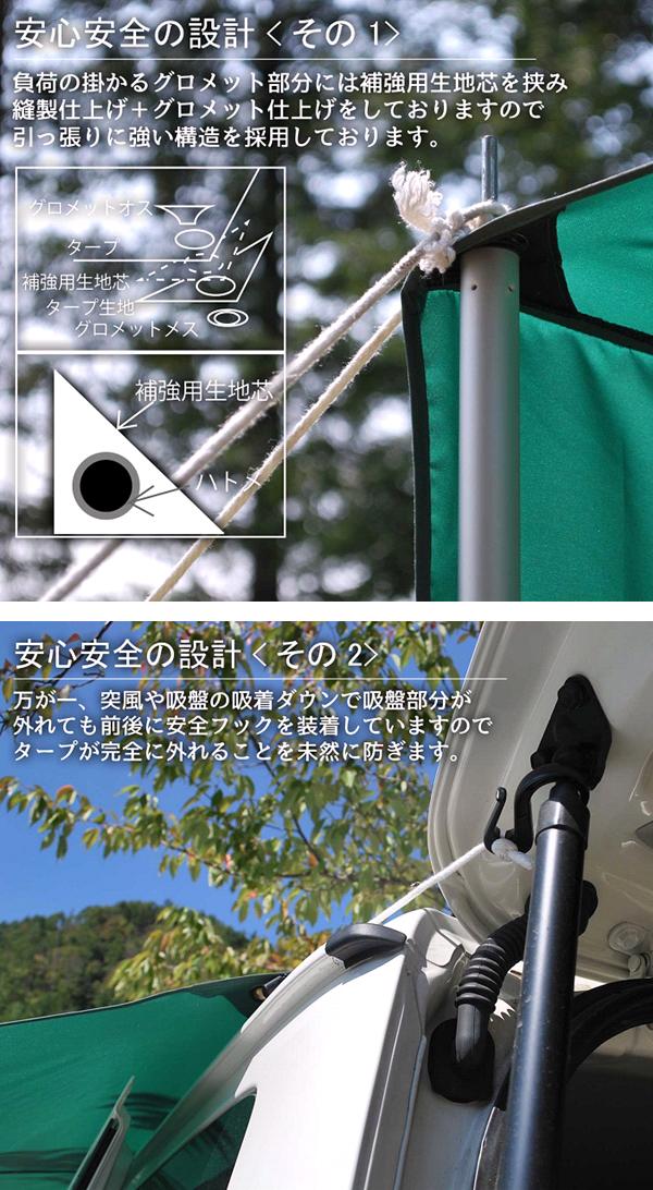 CSP-1.7 カーサイドペンタゴン カーサイドタープ 1.7Mタイプ グリーン