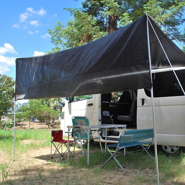 CSS-02　カーサイドスクリーン　カーサイドタープ　2Mタイプ　ブラック【送料無料(北海道・沖縄・離島を除く)】【メーカー直送品】【代引き不可】【カー　サイド　タープ　テント】の通販は