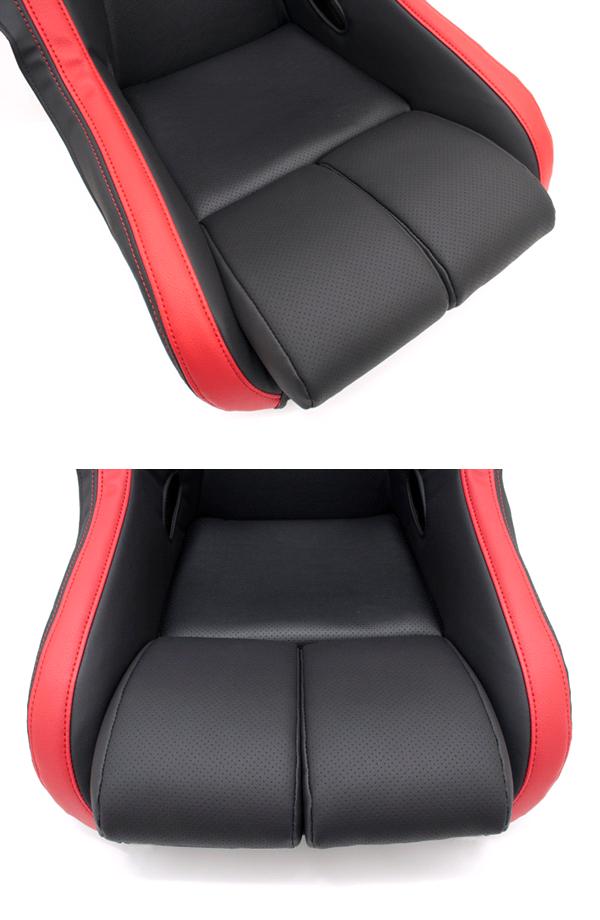 JSC-006　JADE スタイリッシュシートカバー RECARO RS-G/RS-GSモデル用　1脚分　ブラック×レッドステッチ×レッドライン【送料無料(北海道・沖縄・離島を除く)】【メーカー直送品】【同梱／代引不可】シートカバー　レカロ_1