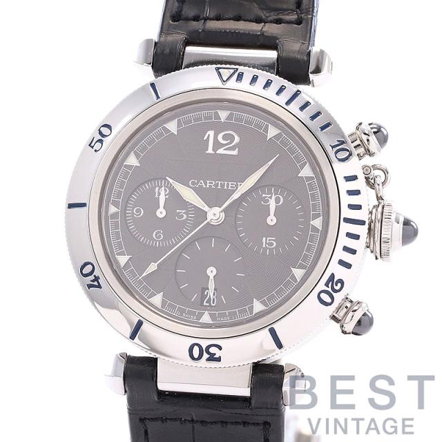 【中古】CARTIER PASHA DE CARTIER PLONGEUR CHRONOGRAPH N950 カルティエ パシャ ドゥ カルティエ プロンジャー クロノグラフ N950 38MM W3105155の通販は 274,725円