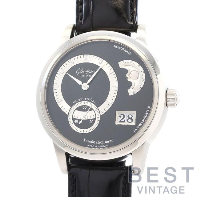 【中古】GLASHUTTE ORIGINAL PANO MATIC LUNAR PLATINUM 950 グラスヒュッテ・オリジナル パノマティック ルナ プラチナ950 90-02-03-03-04