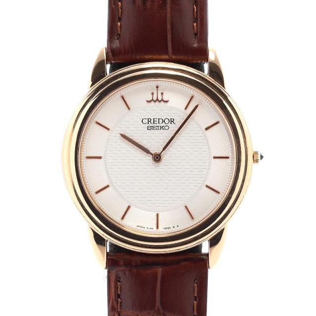 1円～ セイコー クレドール 8J80-7020 クオーツ シルバー系文字盤 18KT K18 腕時計 SEIKO 中古 セイコー SEIKO クレドール シグノ 8J80 7020 18K YG 中古のクレドール