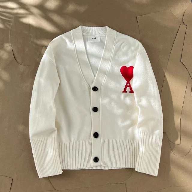 XLサイズ amiparis ニット セーター ホワイト  カーディガン男女兼用