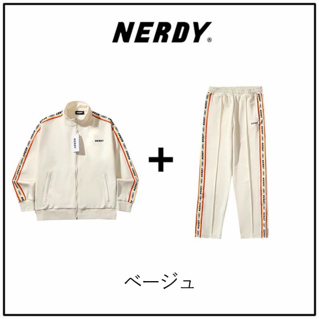 ★NERDY ノルディー★ ジャージ上下セット LOGO TAPE TRACK SET 男女兼用 韓国人気 韓国ファッション上下セット スポーツ  トレーニング ｜au PAY マーケット