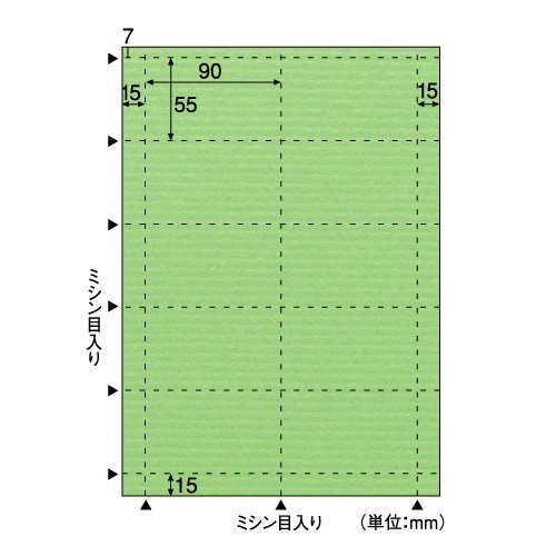 ヒサゴ 名刺・カード 10面 キウイ QP007S 4周年記念イベントが