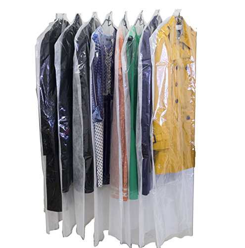 洋服カバー 衣類カバー コートサイズ 30枚 片面透明 片面不織布で