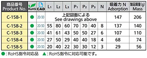 タキゲン 強力マグネットキャッチ C-158-4の通販はau PAY マーケット