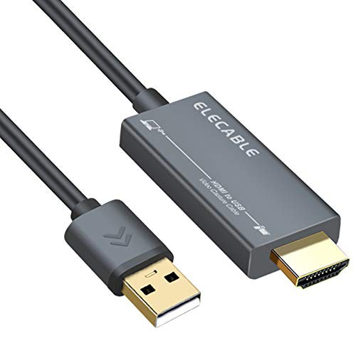 6ft USB HDMIビデオキャプチャアダプターケーブル HDMIからUSB 1080p