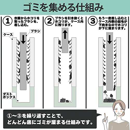 コモライフ サっと使える 衣類ホコリ取りブラシ ホコリ取りブラシ