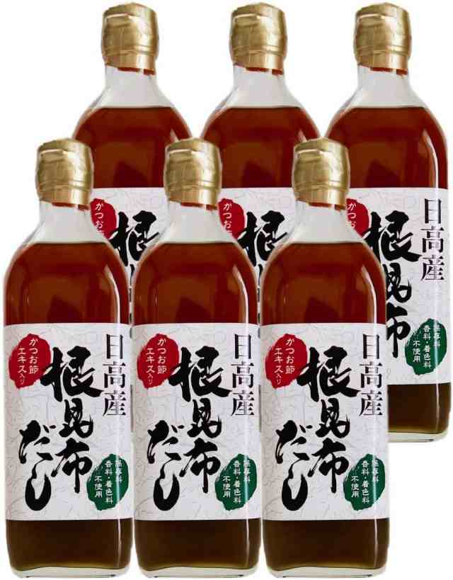 500ml×6本　マーケット　お手軽　ネットショップ　昆布　ねこぶだし　北海道産の通販はau　ねこんぶだし　サンキ　(保存料、香料、着色料不使用)　PAY　だし　au　PAY　マーケット－通販サイト　日高産　根昆布だし