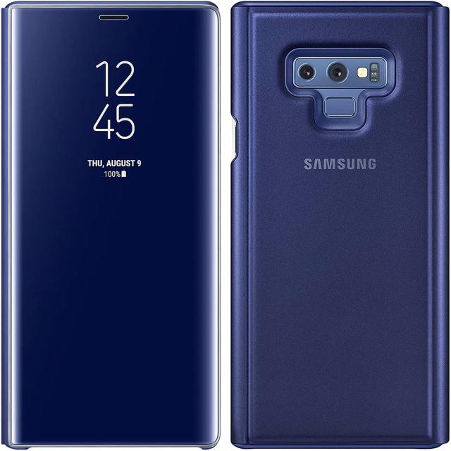 純正 ケース Galaxy Note9 ギャラクシーノート9 スマホ カバー 手帳型 動画視聴最適 CLEAR STANDING COVER BLUE ブルー 青 紺 ネイビー SC-01L SCV40の通販は 5,152円
