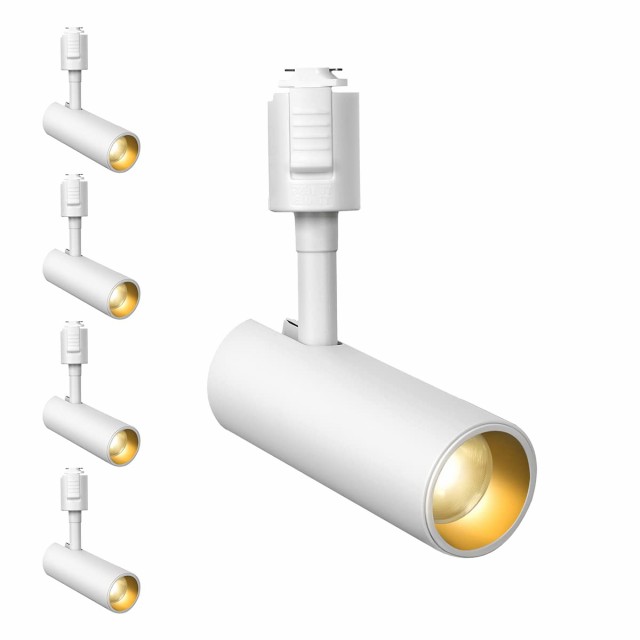 ダクトレールライト ライティングレール用スポットライト ledスポットライト消費電力10W ニュートラルライト4000K LED搭載 大光量1100lm アメリカ(BridgeLux)LEDチップ 演色性Ra96.5 器具一体型 電球不要 取付簡単 ホワイト(白い+昼白色+4個入り)の通販は