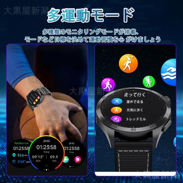 スマートウォッチ 日本製センサー 通話機能 血糖値 血圧測定 心電図ECG+PPG 尿酸脂質 血中酸素 体温測定 高精度心拍数 睡眠管理 活動量計 着信通知 クリスマスの通販は