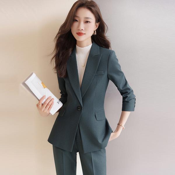 スーツセット レディース パンツセット セットアップ  20代30代40代 フォーマル 細身シルエット 制服OL ビジネス 入学式 卒業式 通勤_3