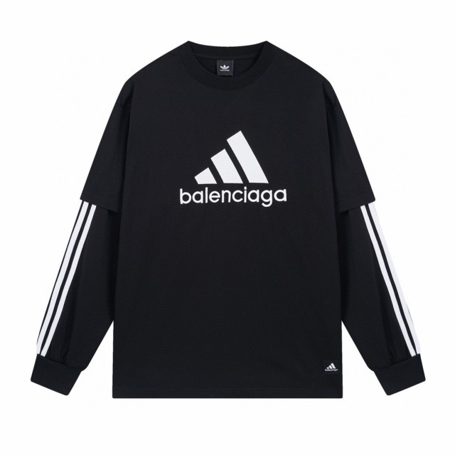 BALENCIAGA x Adidas 刺繍LOGOラウンドネックフェイク2ピースロング