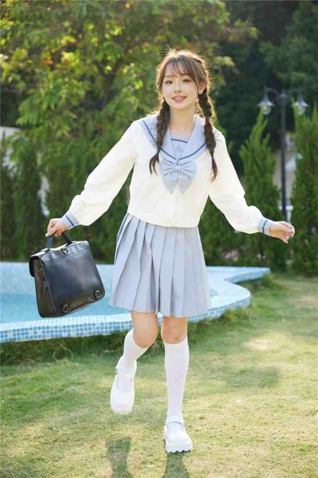 セーラー服 M コスプレ 制服 学生服 上下セット 長袖 女子高生 新品