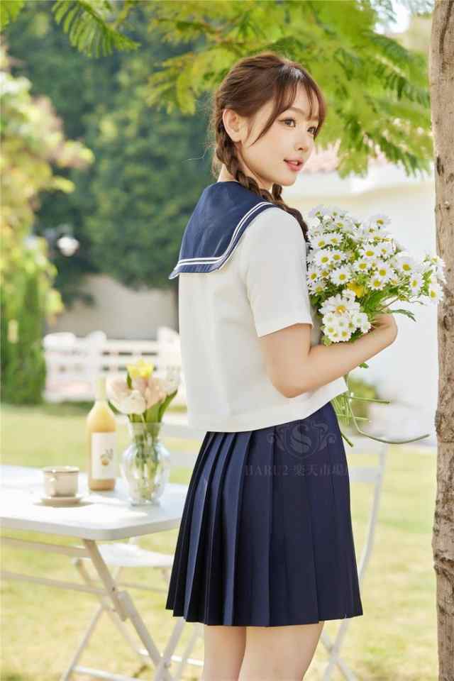 翌日配達】新入荷 学生服 セーラー服 半袖 ネイビー 短いスカートタイプ セーター別売有 女子JK制服 高校生 コスプレ可愛い レディース 衣装  学園祭 大人 クリスマス ハロウィン コスチューム衣装の通販はau PAY マーケット - LOTUS-SHOP | au PAY  マーケット－通販サイト