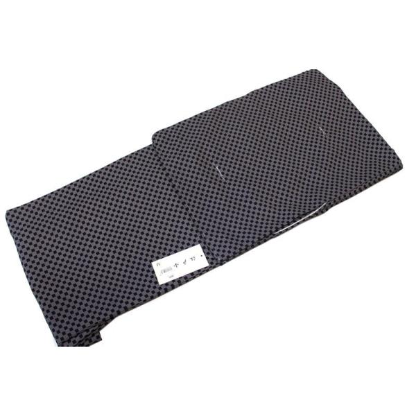 お仕立て上がり袷せキモノ-No.015【Mサイズ/良質江戸小紋柄/地色：濃い紫×薄茶色・八掛け：紫色/送料無料】