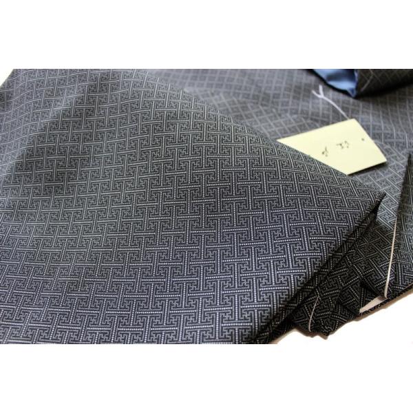 お仕立て上がり袷せキモノ-No.021【Mサイズ/良質江戸小紋柄/地色：黒色・八掛け：青色/送料無料】 お仕立て上がり袷せキモノ-No.021【Mサイズ/良質江戸小紋柄/地色：